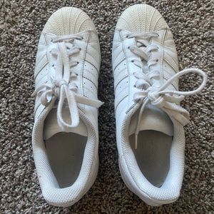 Adidas super star all white size 8